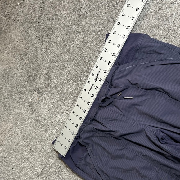 Lululemon Dance Studio Pant Women 8 Purple Pinstripe Ruched Tapered Jogger - Picture 7 of 10